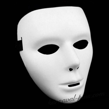 Карнавальная маска Лицо, пластик